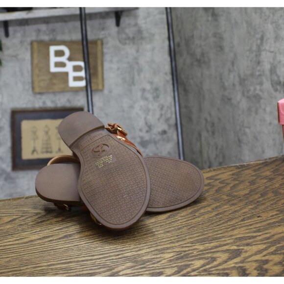 NWT Sam & Libby Womens Strappy Perris Flat Sandal J5247S1200 Amber Brown 6.5M - Picture 10 of 13